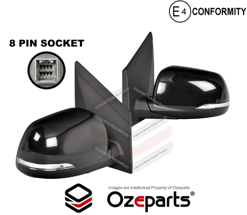 Pair LH+RH Electric Door Mirror 8 Pin With Flasher For Kia Picanto JA 2017~2020
