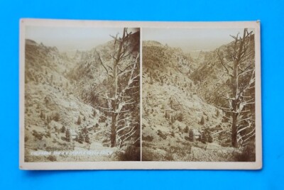 1897 RARE Colorado Springs & Cripple Creek Railroad CO Railway Large Stereoview!