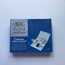 Winsor  Newton Cotman Watercolors Paint Set - Compact Box - 14 half pans