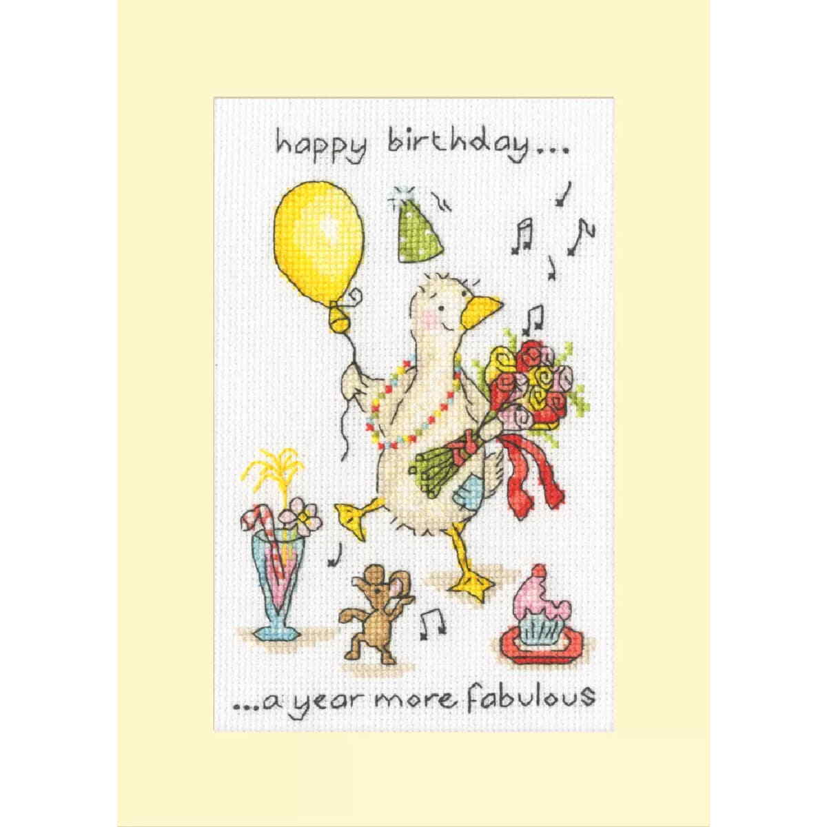 Bothy Threads  greating card counted cross stitch kit ""More Fabulous"", XGC51, 10