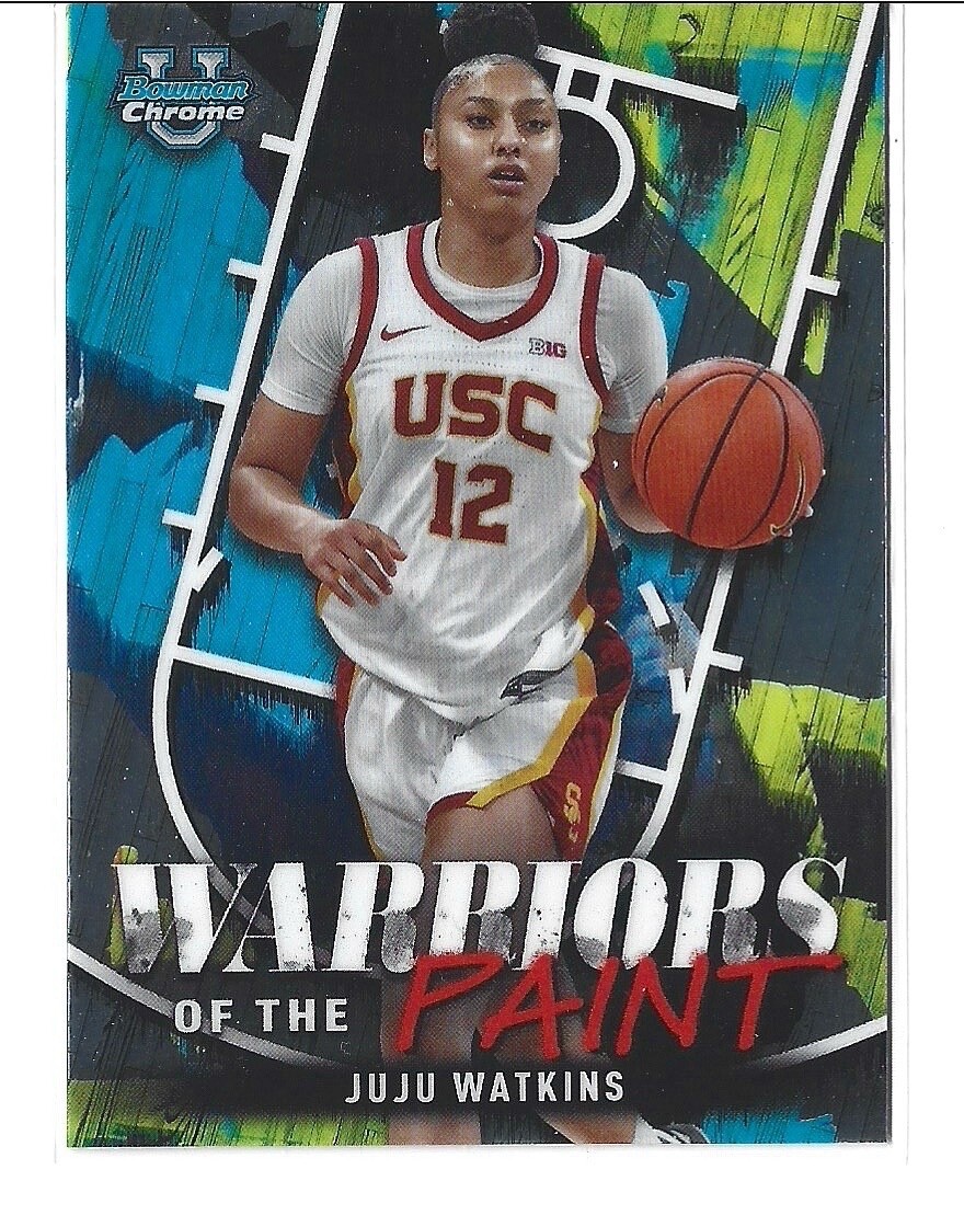 2024-25 Bowman Chrome JUJU Watkins USC Warriors of the Paint #18 Basketball Card