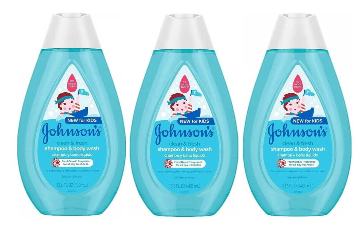 Johnson's Kids Clean and Fresh Shampoo and Wash 13.6 fl oz 3 Pack