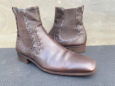 Yves Saint Laurent YSL Vintage Brown Leather Chelsea Boots  display picture 1
