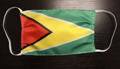 2 Pack Guyana Face Mask Guyanese Flag Washable Adjustable BUY ONE GET ONE FREE