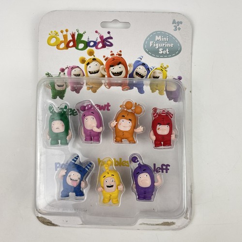 Oddbods Action Figure Mini Figurine Set of 7 Toy Fuse, Jeff, Zee - READ