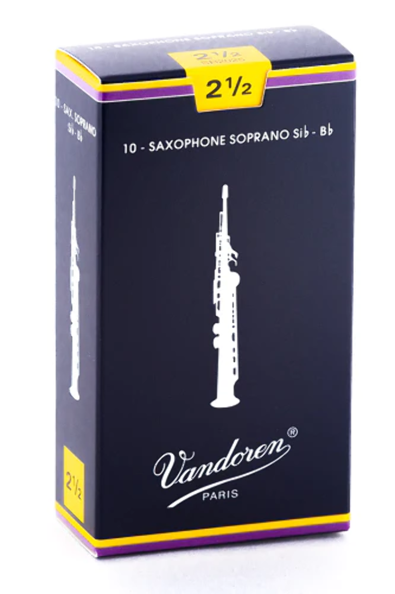 Vandoren SAXOPHONE SOPRANO Sシ♭-8♭ 10枚入り Vandoren Traditional Soprano Saxophone Reeds -10 Per Box | eBay