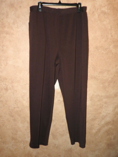FALLS CREEK Brown Stretch Knit Pants 