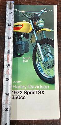 VTG Original 1972 Harley-Davidson Sprint SX 350cc NOS AMF Brochure
