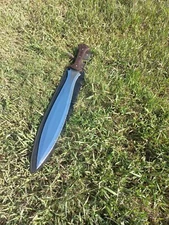 CUSTOM HANDMADE D2 TOOL STEEL GREEK XIPHOS GLADIUS SWORD VIKING SWORD
