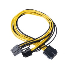 PCI-E 8-Pin To 2x 8 Pin / 6 Pin Dual Power Splitter Cable Extension Wire