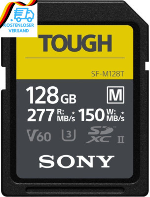 Sony SF-M128T Sd-Speicherkarte (128 GB, UHS-II, SD Tough, M-Serie)