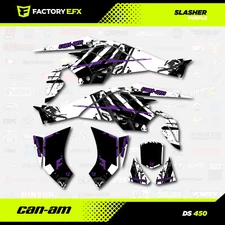 Purple Racing Graphics Kit fits Can-Am DS450 All years Slasher design Decal