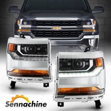 2016-2018 Chevy Silverado 1500 HID/Xenon LED DRL Projector Headlights Headlamps