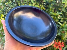 Large Black Soapstone Scrying Bowl – 6" Smudge Bowl & Incense Burner