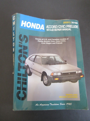 HONDA ACCORD/CIVIC/PRELUDE 1973-83 REPAIR MANUAL BY CHILTONa