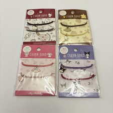 SANRIO Charm Band Hair Rubber Bracelet 4sets Japan Kuromi My Melody