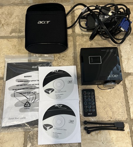 Acer K11 Portable Handheld DLP LED Projector 200 ANSI Model DSV0920 - Picture 2 of 9
