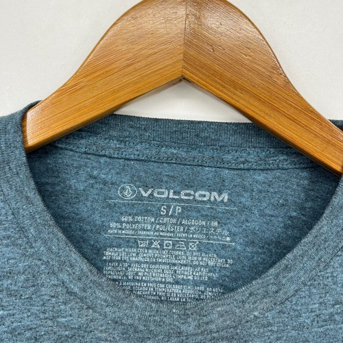 Volcom T-Shirt Men's Size S Blue Stone Logo Short Sleeve Crew Neck Cotton - Picture 5 of 9