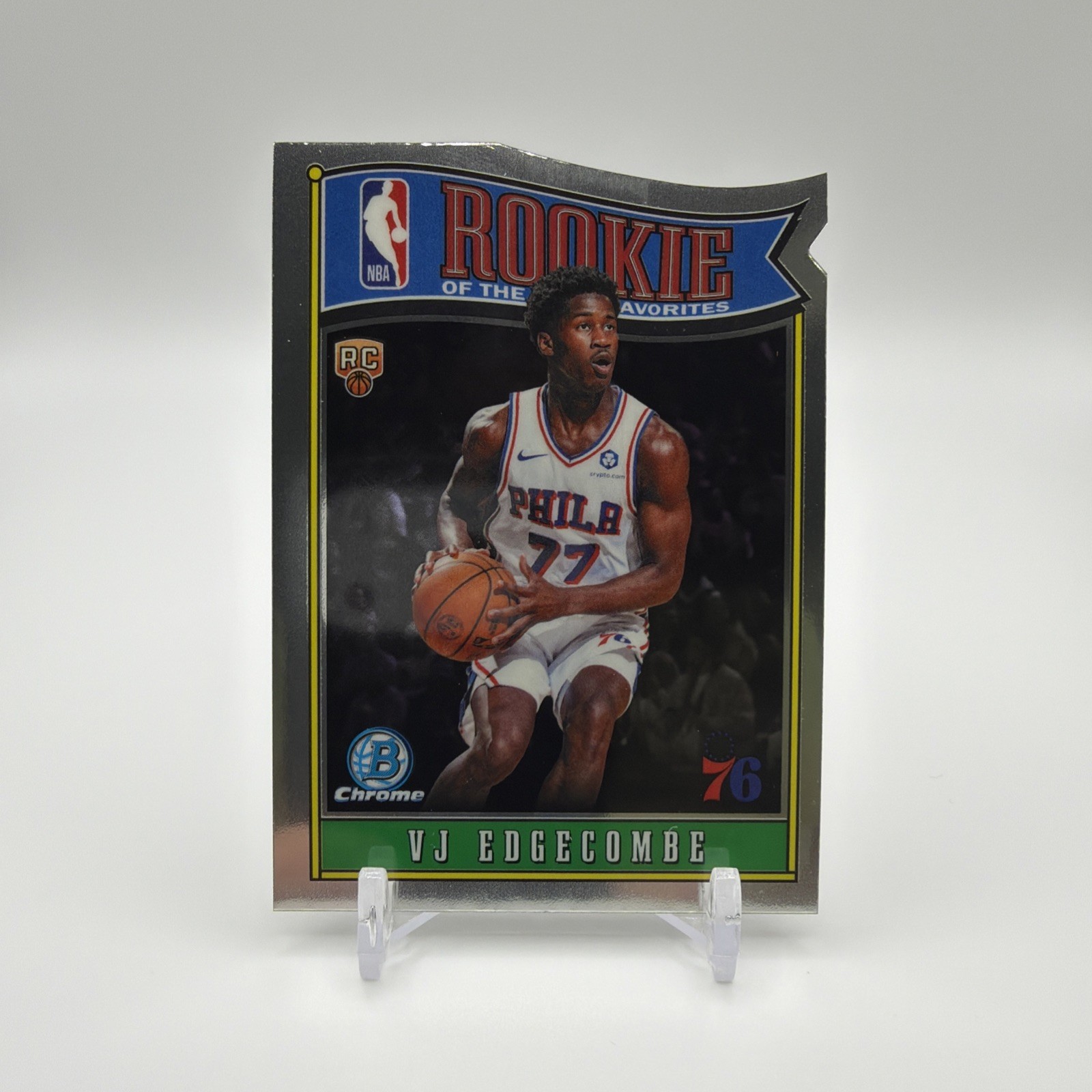 VJ Edgecombe Topps 76ers Refractor Rookie of the Favorites #RY-3