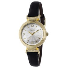 Orologio da donna TIMEX Main Street TW2W96400 nero a 3 lancette inutilizzato ...