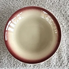 Vintage Hollydale Pottery Bowl(s) White Red Trim Modern California USA