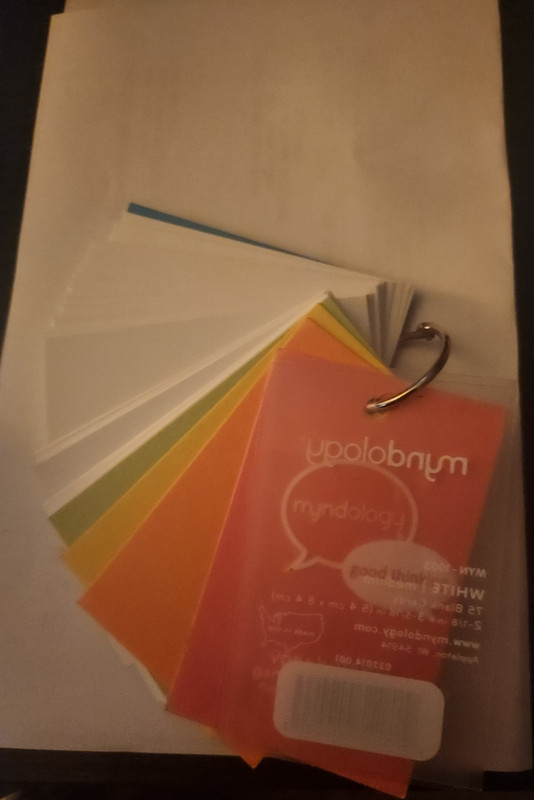 Mynteology Multicolor Ring-Bound Flash Cards Set, Solid Plain, School Theme