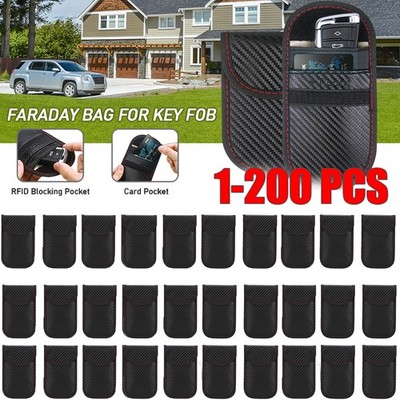 Car Key Signal Blocker Case Faraday Fob Pouch Keyless RFID Security Blocking Lot