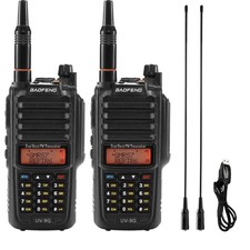 Baofeng UV-9G Dual Band Waterproof GMRS Handheld Radio UHF/VHF 2x Pack