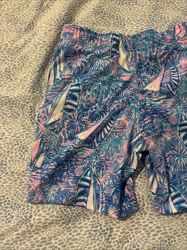 Lilly Pulitzer Boys Swim Trunks It's a Sailabration Sailboat Firework 8-10 - Picture 12 of 15