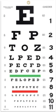 Snellen Eye Chart, Eye Charts for Eye Exams 20 Feet 22×11 Inches, Low Vision Eye