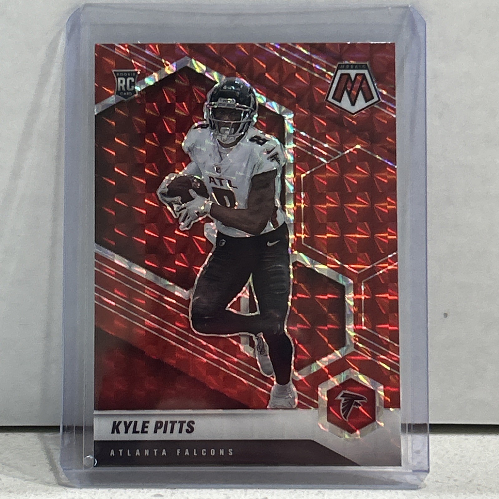 2021 Mosaic Kyle Pitts Rookie Red Mosaic Prizm #311 RC Falcons