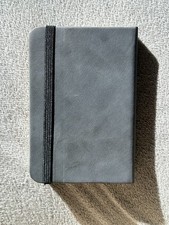 Hardcover Leather Pocket Notebook, 4 x 3 Inch A7 Small Notepad 100 Sh...