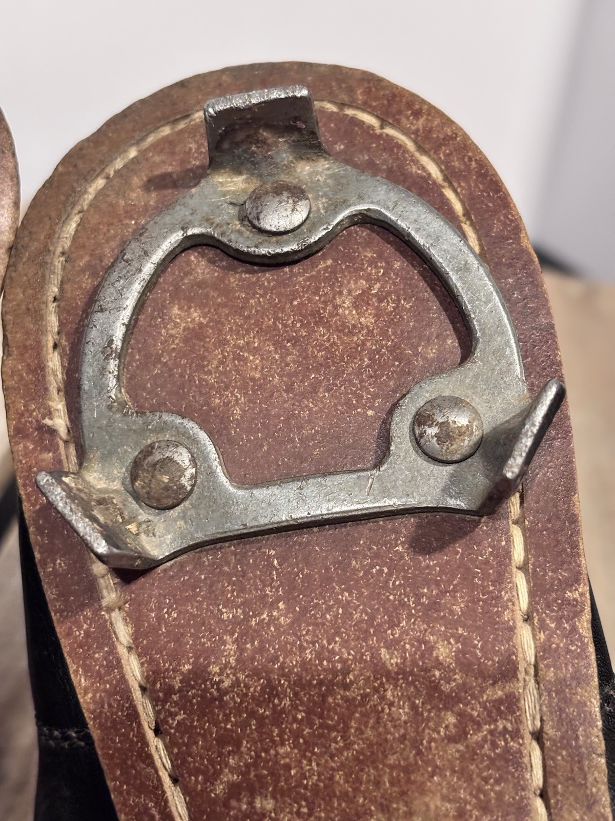 Vintage Spot-Bilt Leather Metal Cleats Men’s Size 11-Black - Mid Century - Rare