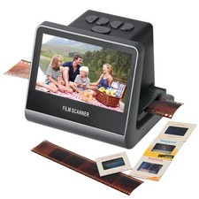 22MP Film and Slide Scanner with 5  LCD Screen, Convert Color  B W Negatives...