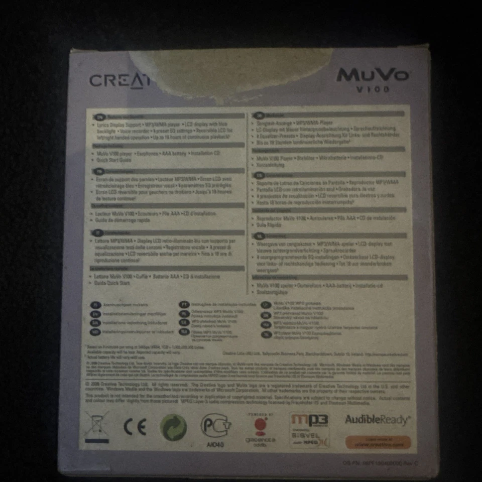 Creative MuVo V100 MP3 Player  1gb 500 songs retro 2006 boxed USB - Image 2 of 4