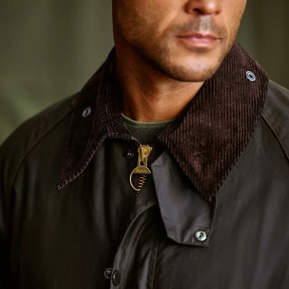 BIG SALE- Olive ~ Barbour Men's Classic BEDALE Waxed Jacket MSRP$495 - Image 3 of 4