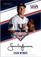 2018 USA Baseball Stars and Stripes College Black Ink #SWY Sean Wymer Auto /499