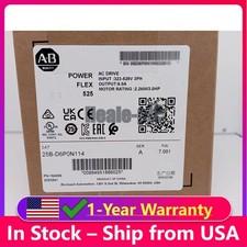 New Factory Sealed Allen-Bradley 25B-D6P0N114 PowerFlex 525 AC Drive US Free Tax