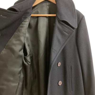 A.P.C. French-made wool pea coat, size S, navy. Women USED | eBay