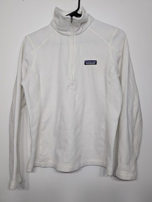 Patagonia Pullover Womens Size S White Fleece Half Zip Outdoor