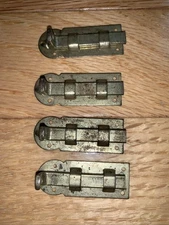 Vtg SLIDING LOCK CABINET DOOR CUPBOARD DEAD BOLT SLIDE LATCH BARN BARREL 4