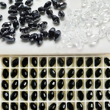 12pcs Authentic 5200 Swarovski Crystal 5x7mm Faceted Oval Beads pick colors