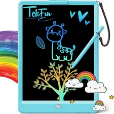LCD Writing Tablet for Kids, 10-inch Coloring Drawing Pad, Mess Free Doodle B...