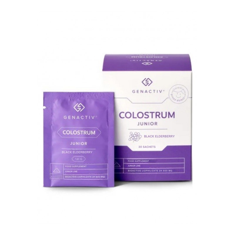 GENACTIV Colostrum Junior 30 Sachets – With Black Elderberry – Immune Support