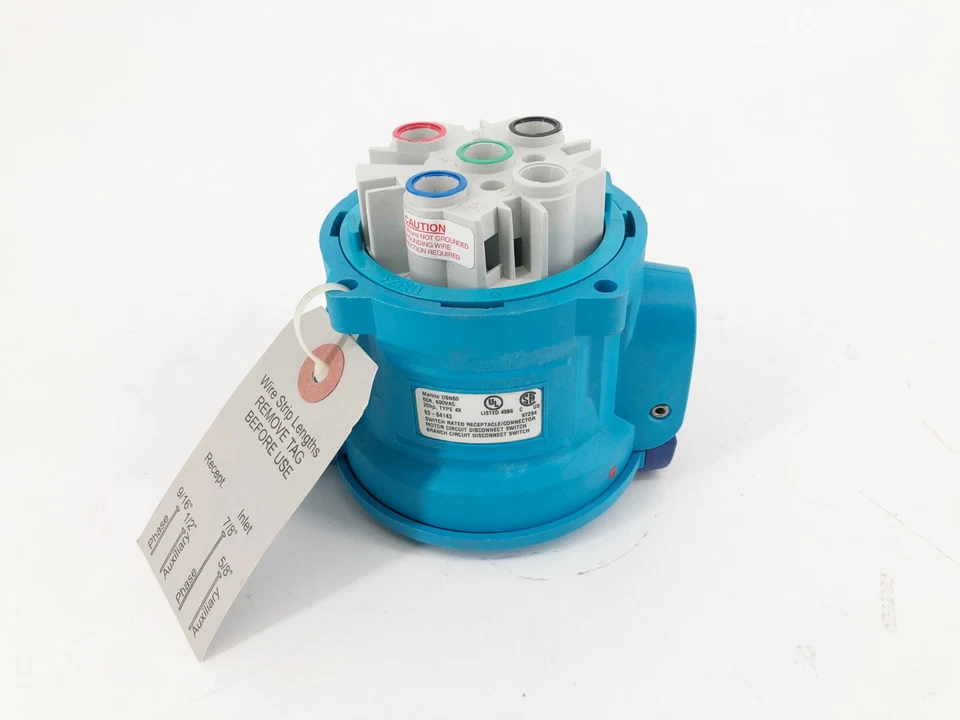 New Meltric 63-64143 Receptacle Connector DSN60 60A 3P + E 600VAC 20HP - Image 3 of 4