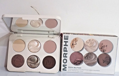 BRAND NEW!~Morphe ''RICH GLITCH'' Eyeshadow Palette 6 Shimmer/Matte