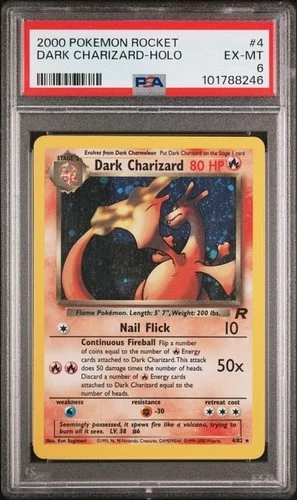 2000 POKEMON ROCKET #4 DARK CHARIZARD HOLO PSA 6 (8246)