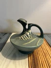 vintage Roseville Art Pottery ewer in the "Freesia" pattern and green glaze Mint