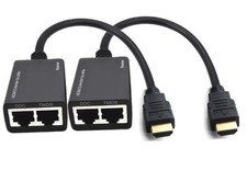 sartyee 2 PCS HDMI Extender Over Cat5e/6 Ethernet to HDMI RJ45 Ethernet Network