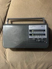 VTG Sony ICF-38 2-Band Portable Radio AM/FM Black Sony ICF-38 AC/DC 2 Way Power